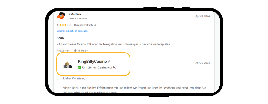 Hilfe Center antwort casino DE