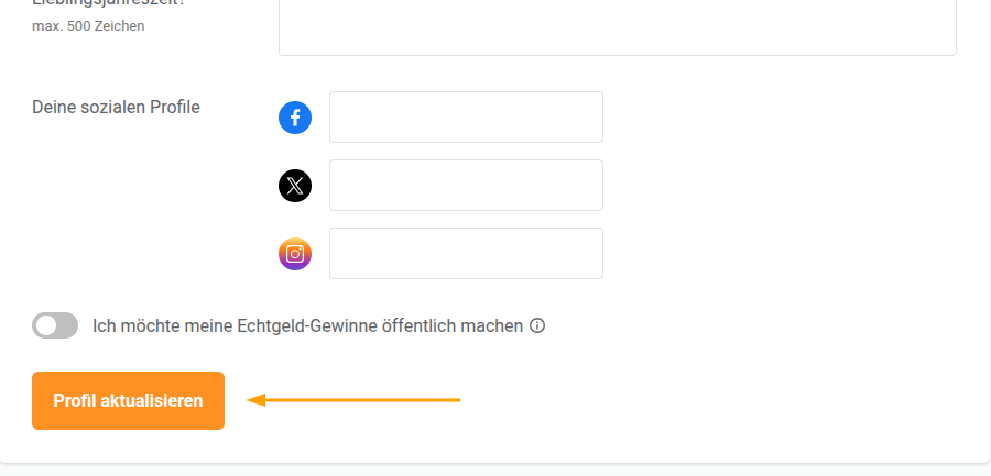 hilfe center kontodetails bearbeiten profil aktualisieren