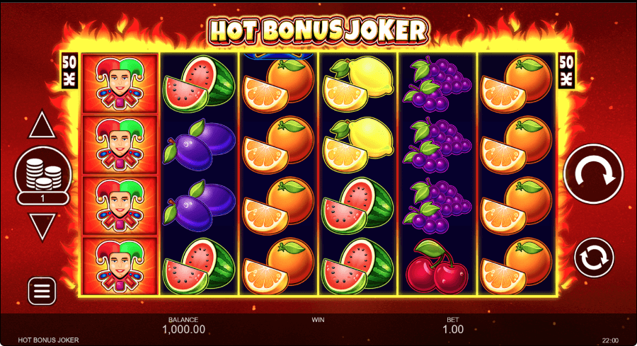 Hot Bonus Joker Online Slot Game Reels
