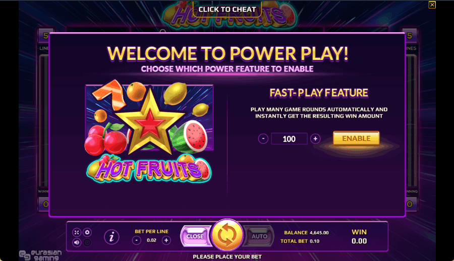Hot Fruits Online Slot Game Features