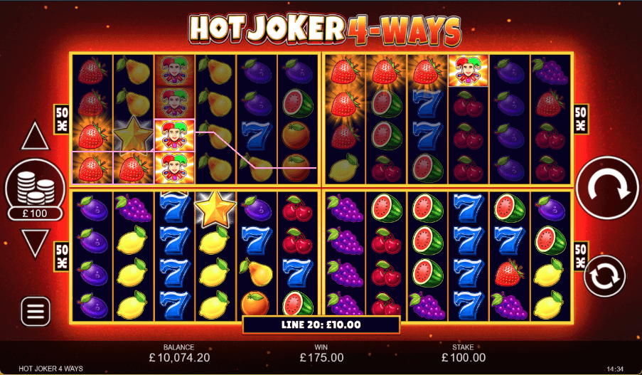 Hot Joker 4 Ways Online Slot Game Features