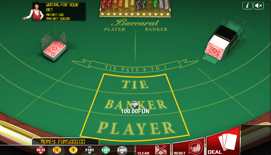 baccarat rules place bet