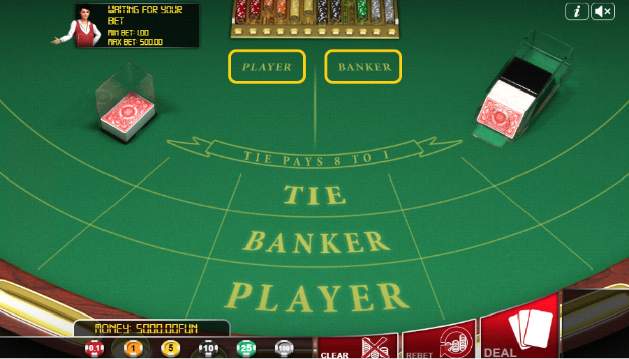 baccarat rules banker and player