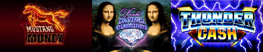 logotipos de mustang money, double da vinci diamonds