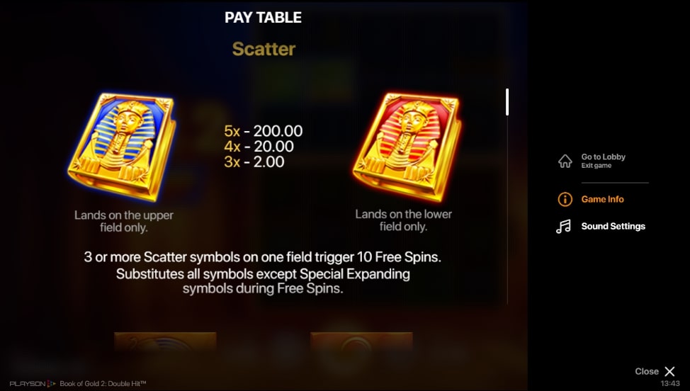 book of gold slot game scatter