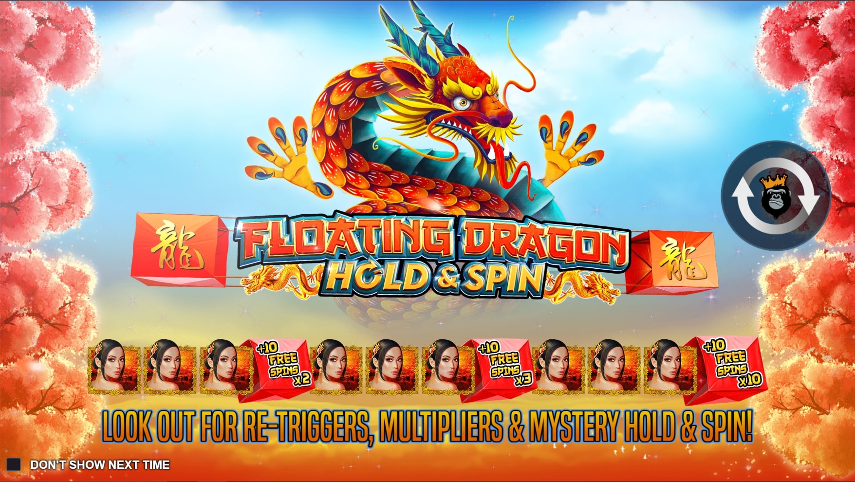 floating dragon hold and spin slot game