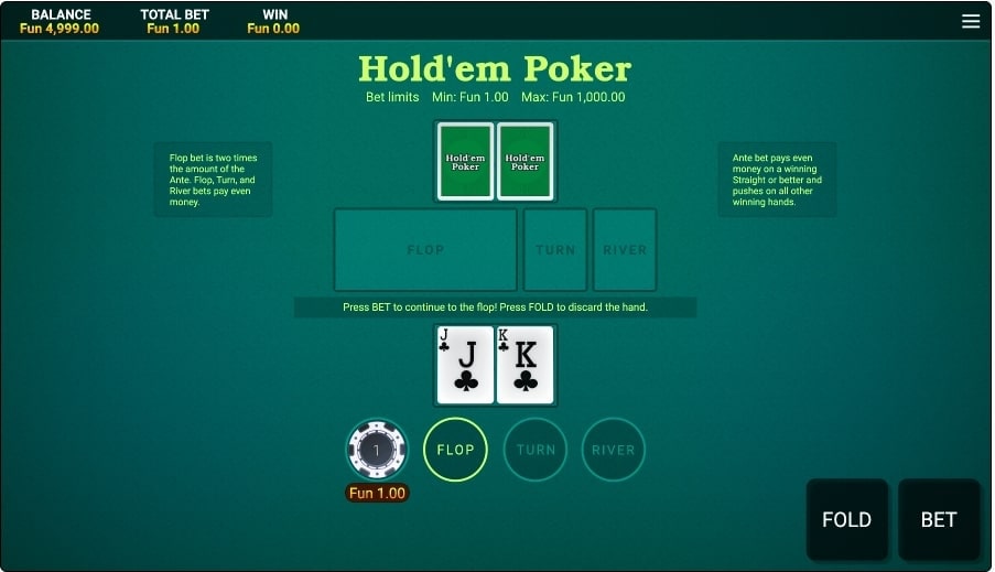 holdem poker flop