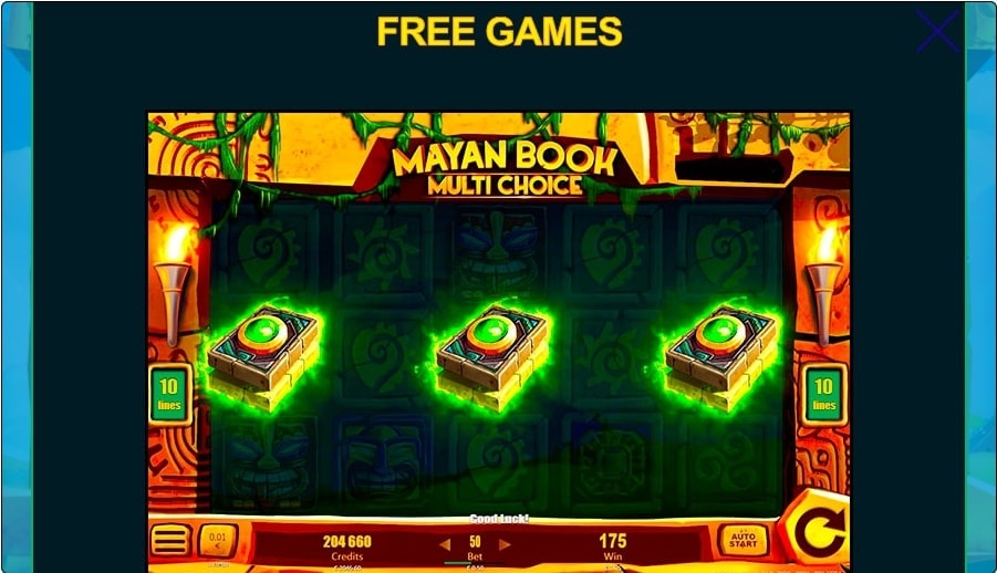Mayan Book Slot Game Multi Choice