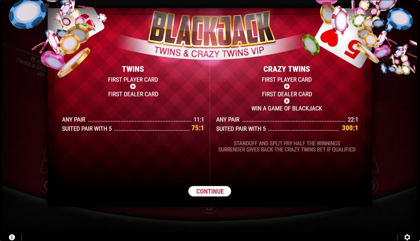 BlackJack Twins and Crazy Twins VIP