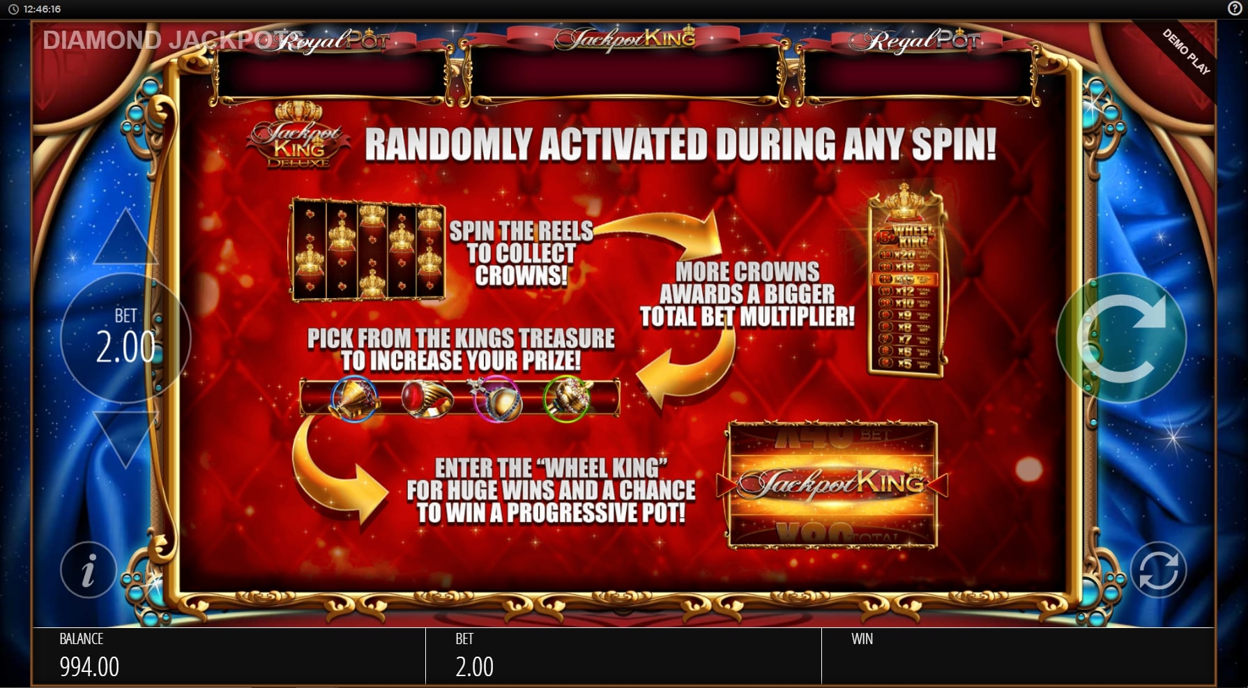 diamond jackpots slot game