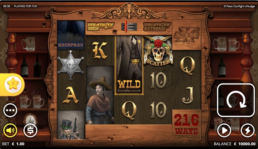 el paso gunfight slot game wild