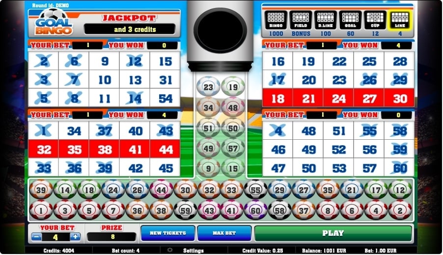 goal bingo slot game