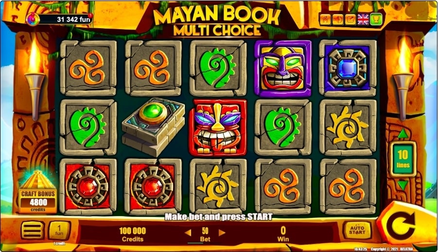 Mayan Book Multi Choice Slot Game