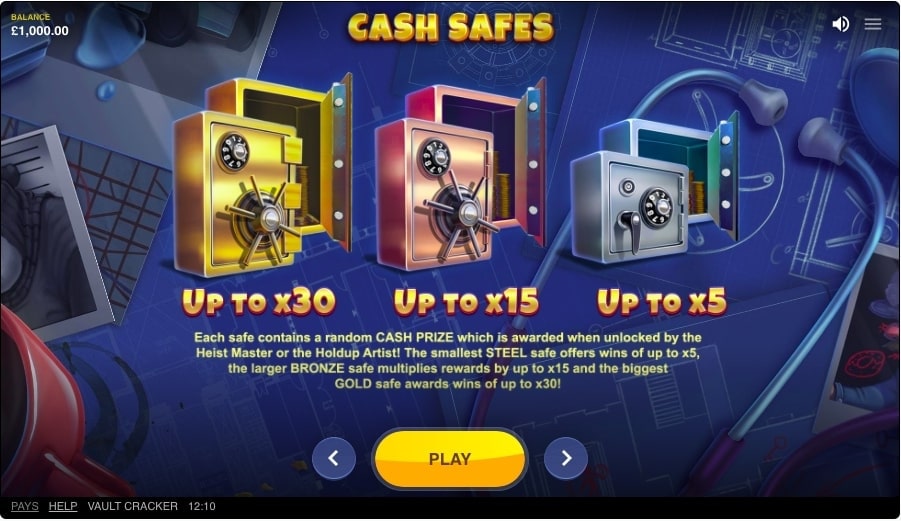 Vault Cracker Slot Game Cash Safes