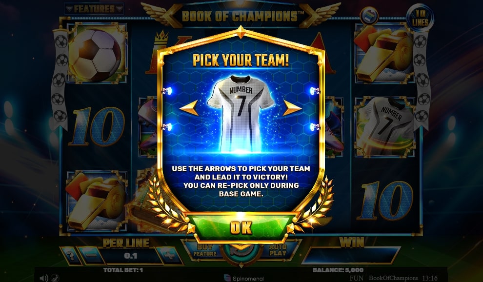 book of champions slot game