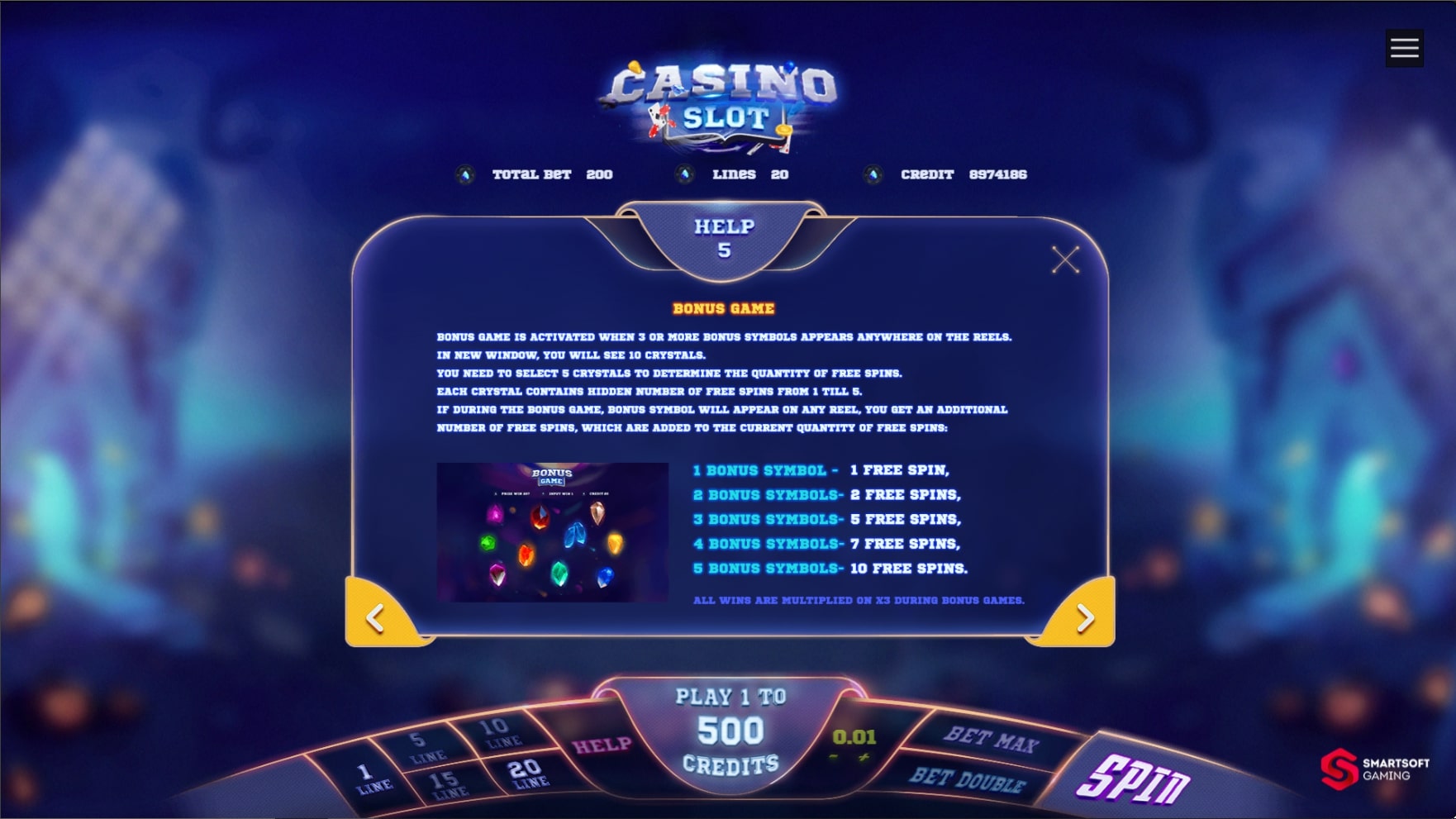 casino slot bonus game