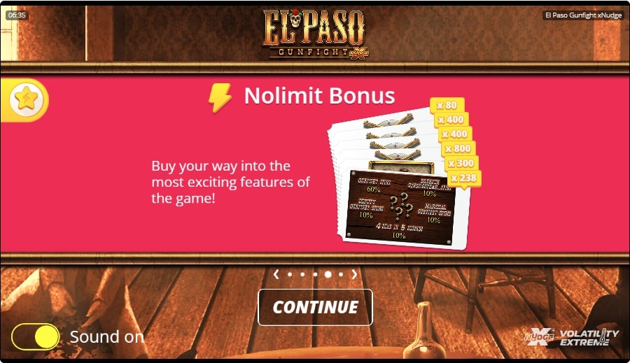 el paso gunfight slot nolimit bonus