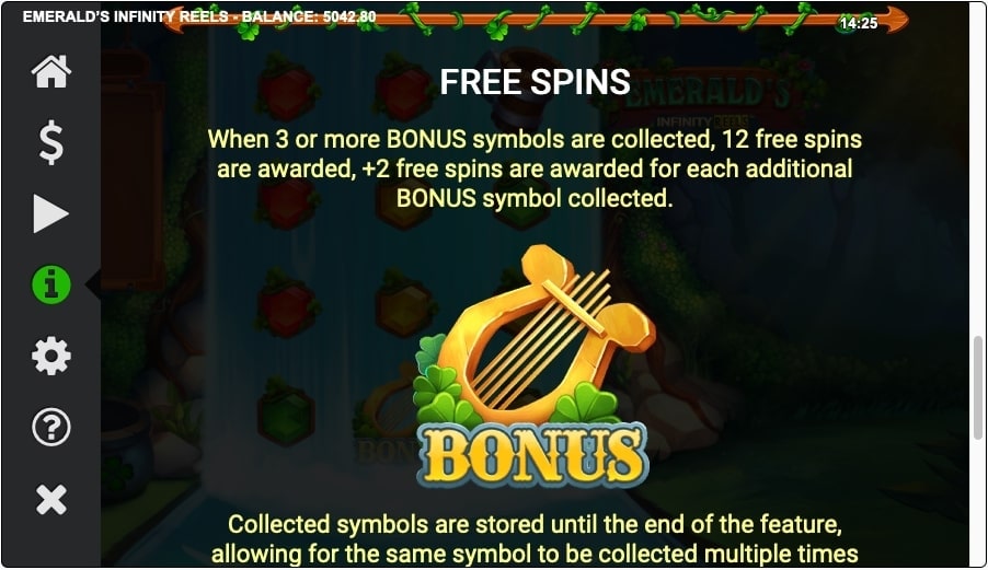 Emeralds Infinity Reels Slot Game Free Spins