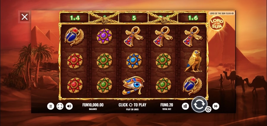 lord of the sun slot game