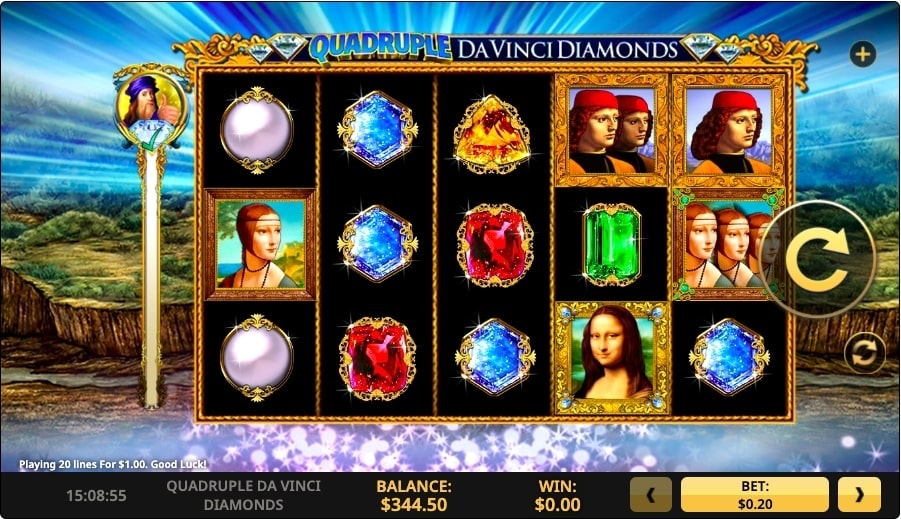 Quadruple Da Vinci Diamonds Slot Game