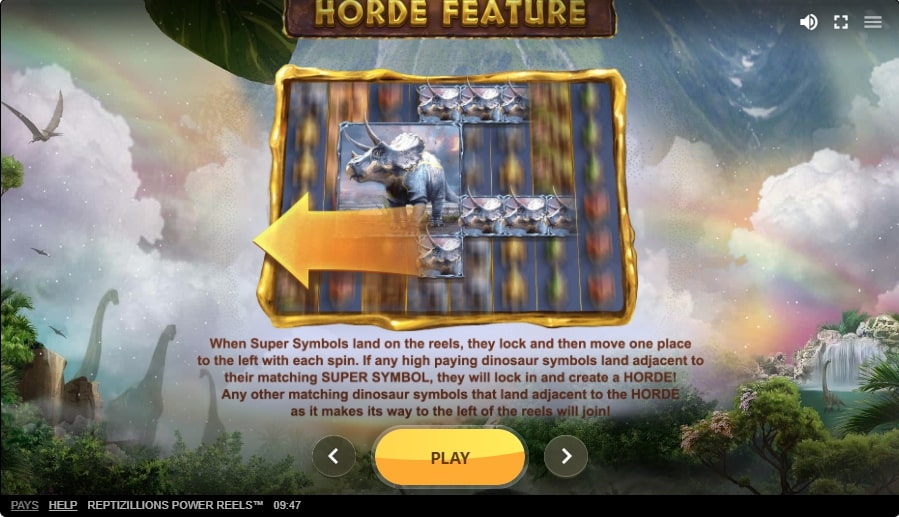 reptizillions power reels horde feature