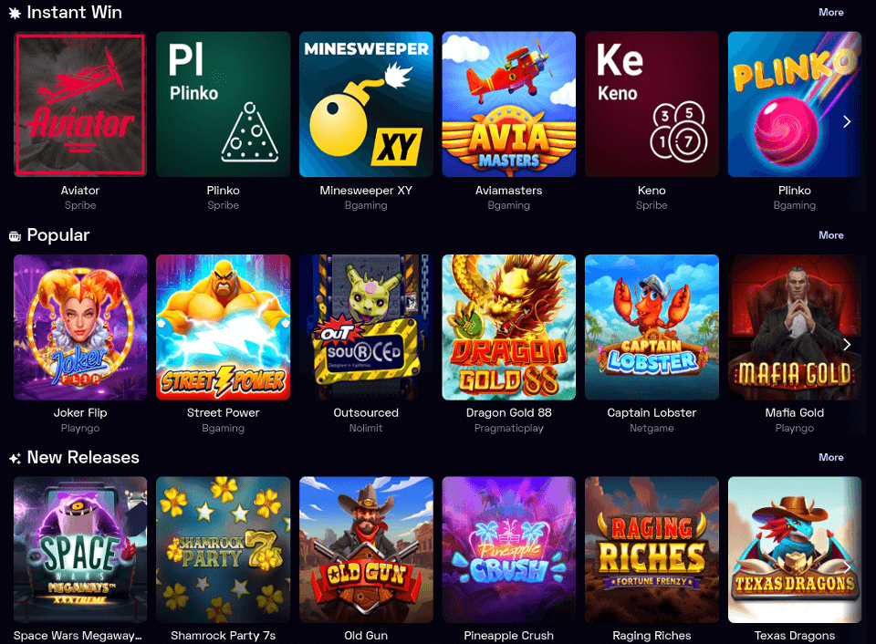 immerion casino game library
