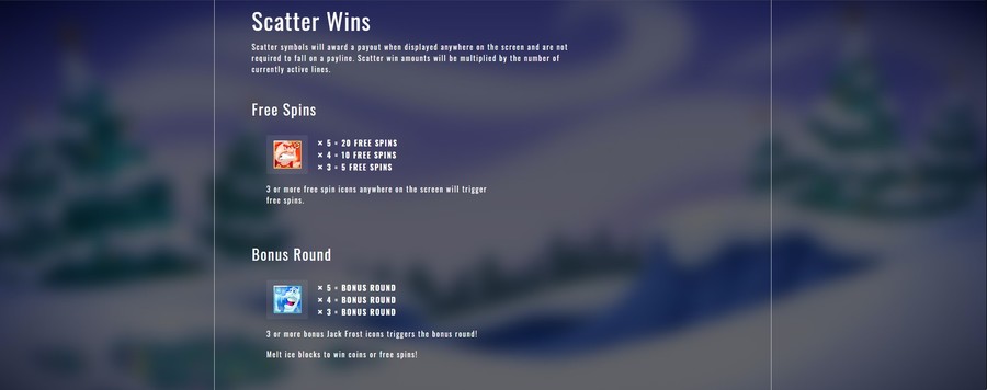 Jack Frost Slot Symbols
