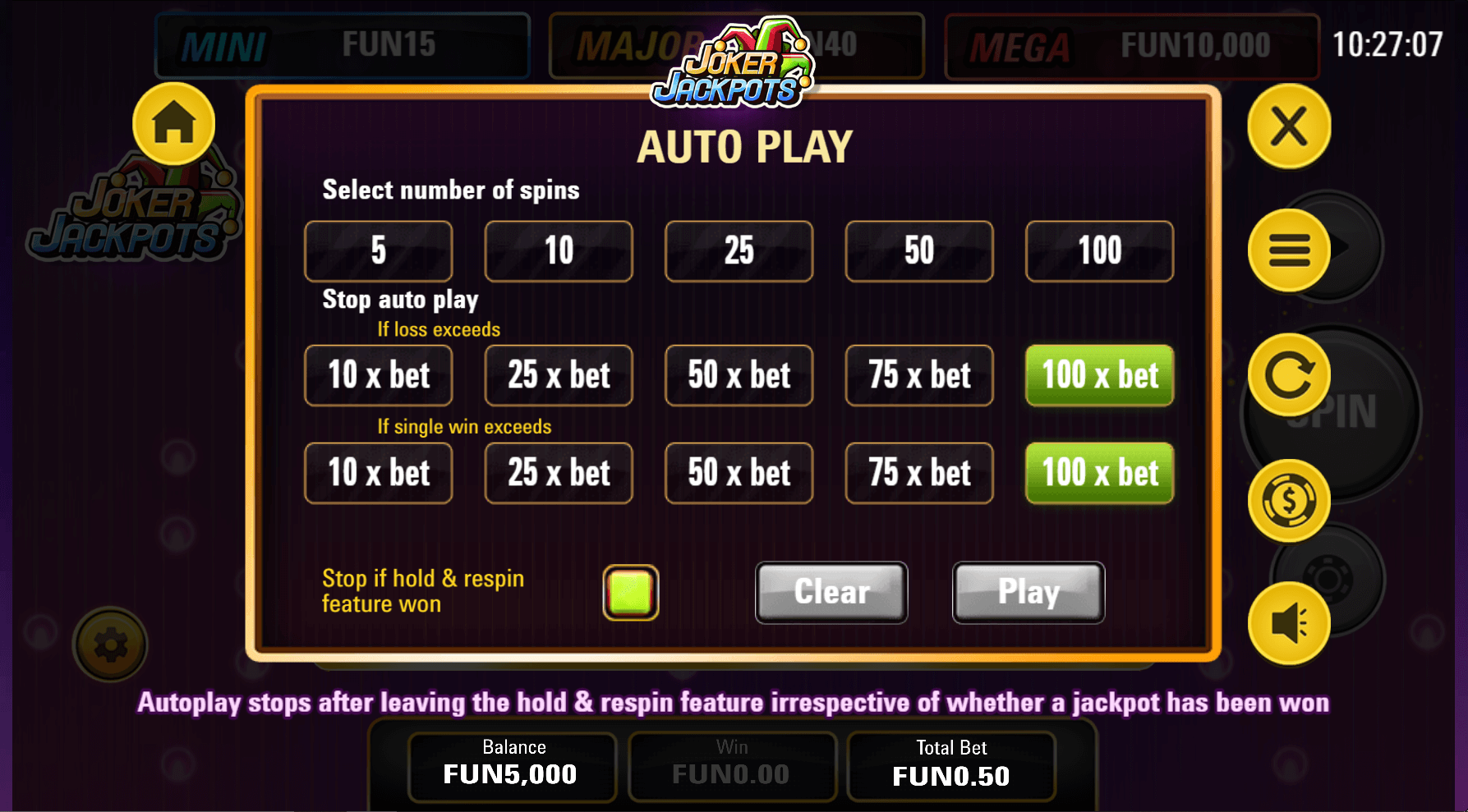 joker jackpots autoplay