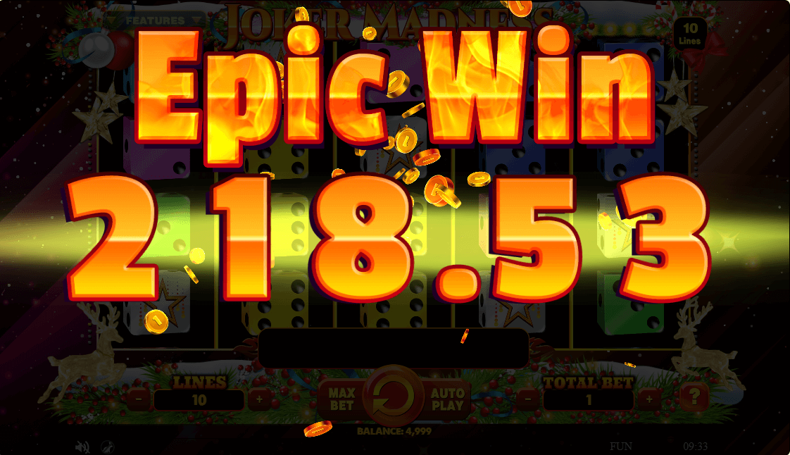 Joker Madness Christmas Edition Online Slot Game Win