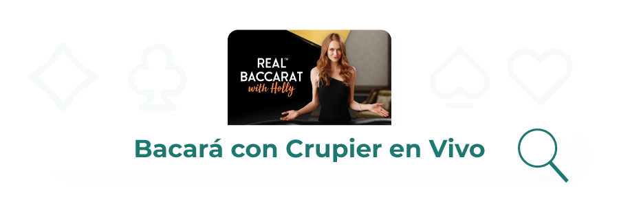 imagen de bacara con crupier en vivo