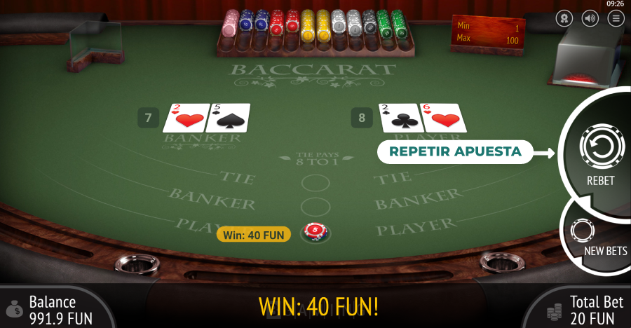 imagen de repetir apuesta de bacara
