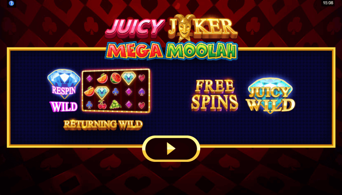 Juicy Joker Mega Moolah Online Slot Game Reels