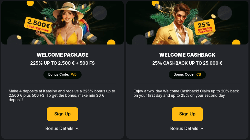 kaasino casino welcome 