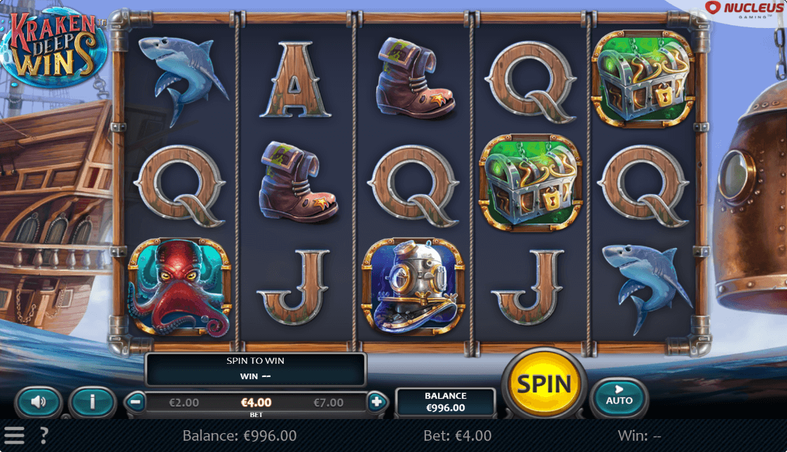 kraken deep wins reels