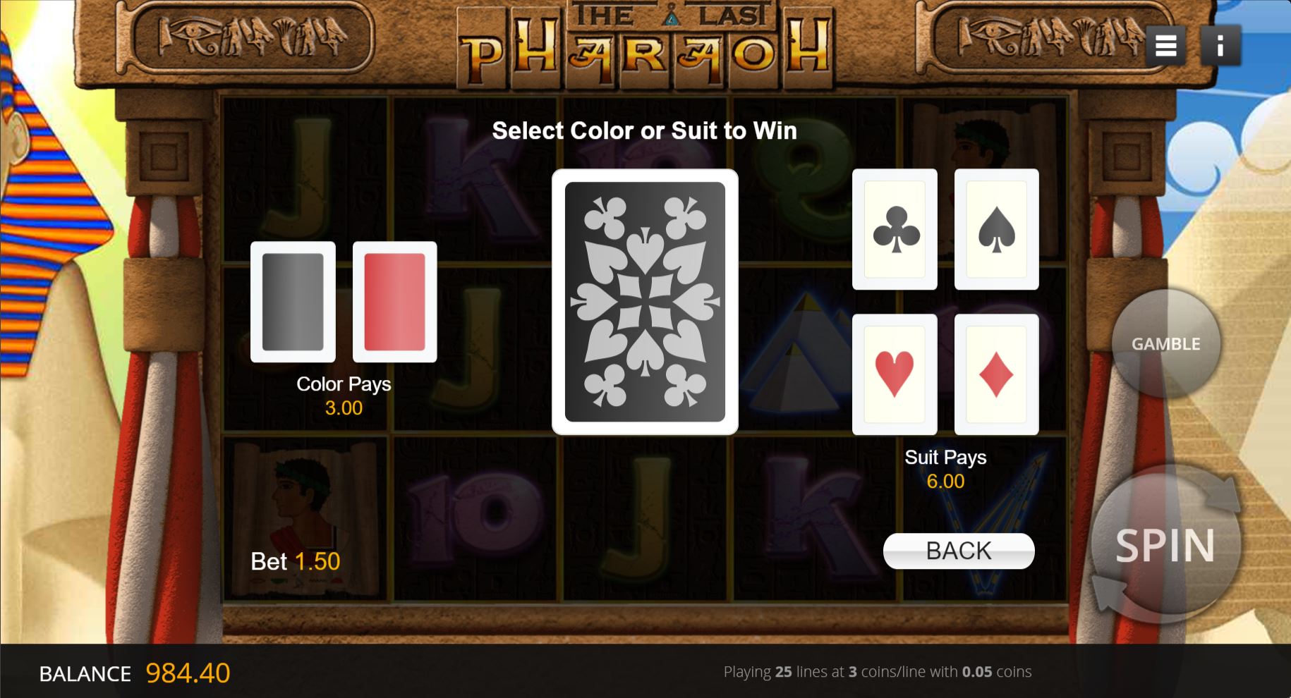 The Last Pharaoh Slot Symbols