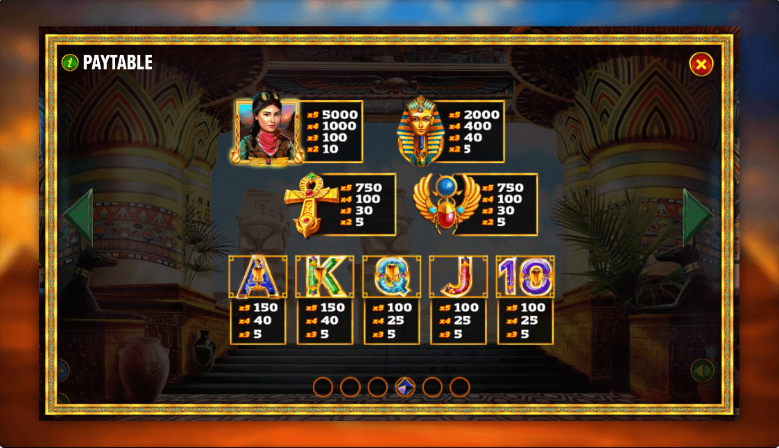 legend of horus paytable