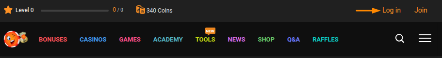 Log into your Account