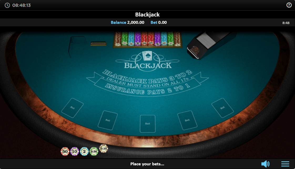 Low Stake Blackjack 5 Hand Online Blackjack Game Reels