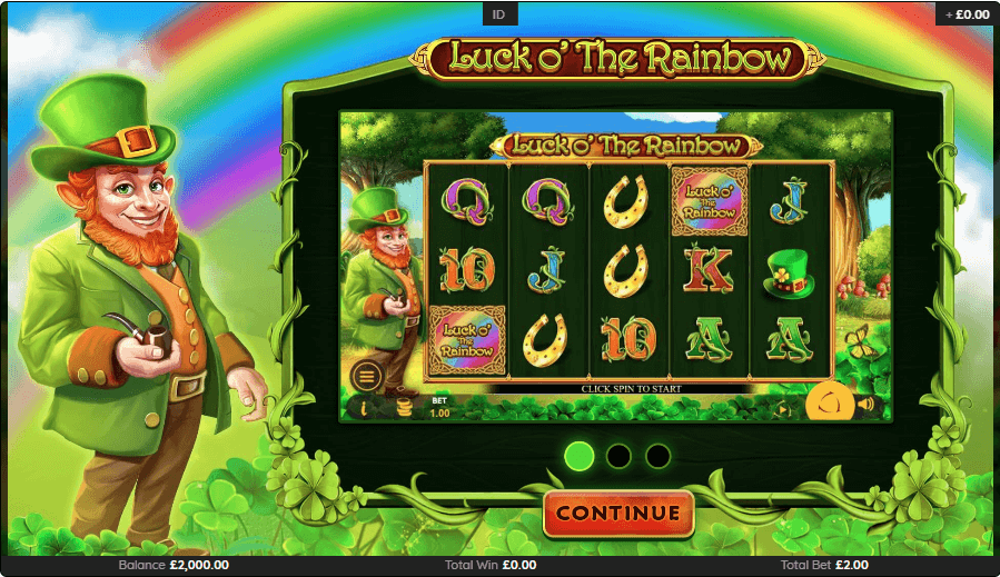 Luck O The Rainbow Online Slot Game Reels