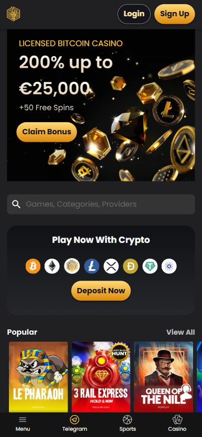 lucky block casino homepage