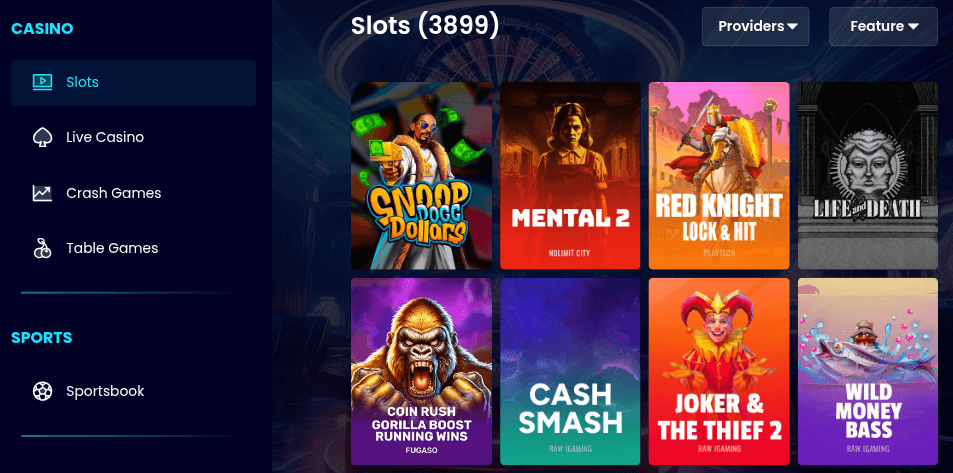 lucky whale casino games