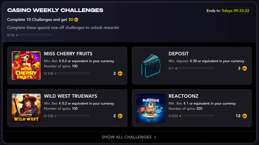 madcasino challenges