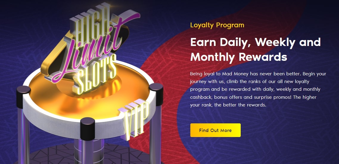 Mad Money Casino Loyalty Rewards