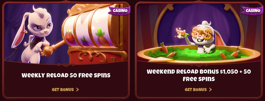magius casino reload bonuses