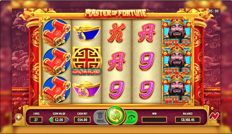 Master of Fortune Online Slot Game Reels