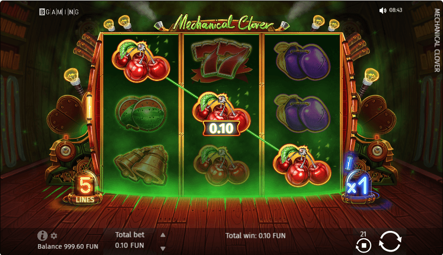 Mechanical Clover online slot game win