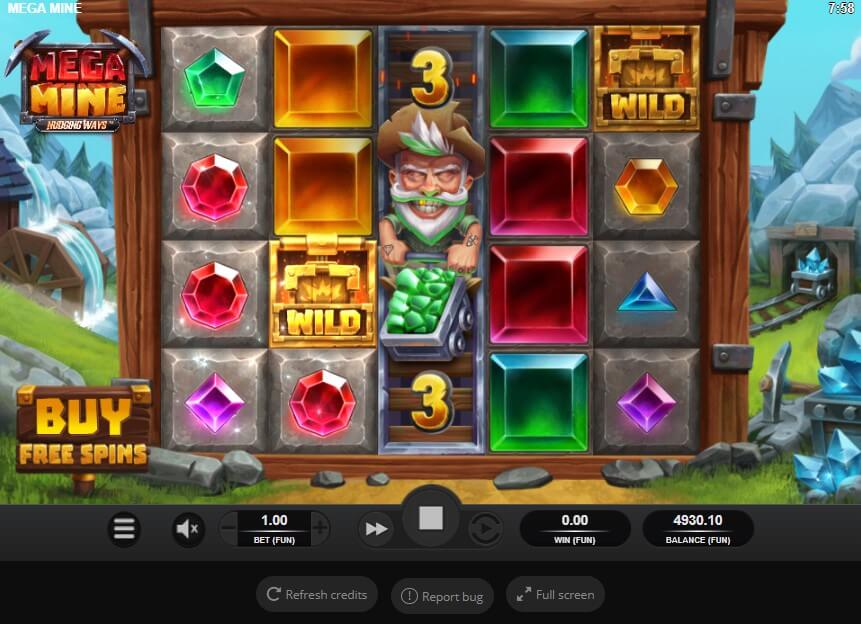 Mega Mine Online Slot Game Reels