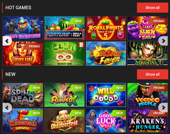 megapari casino game library