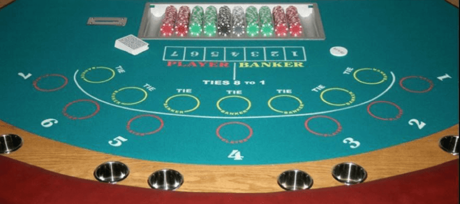 mini baccarat table layout in real life