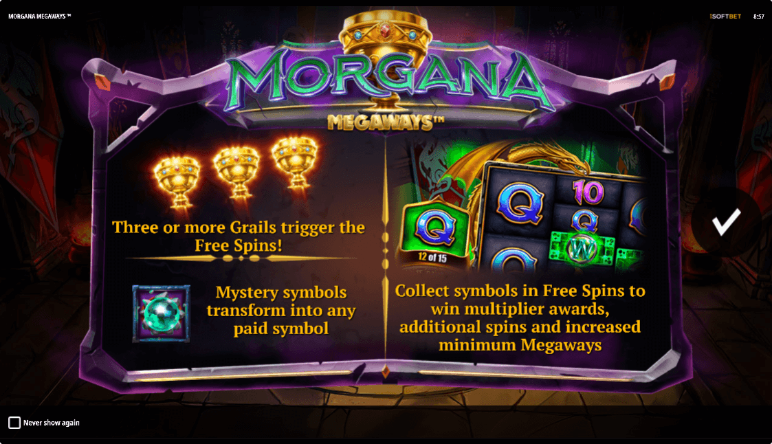 Morgana Megaways Online Slot Game Reels